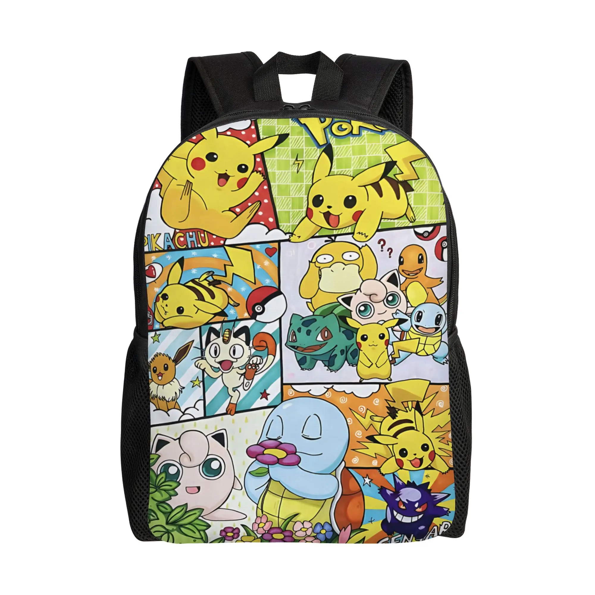 Fashion Cartoon Pokemon Theme Backpack ita bag  mochila High Street High School Large Capacity Rucksack