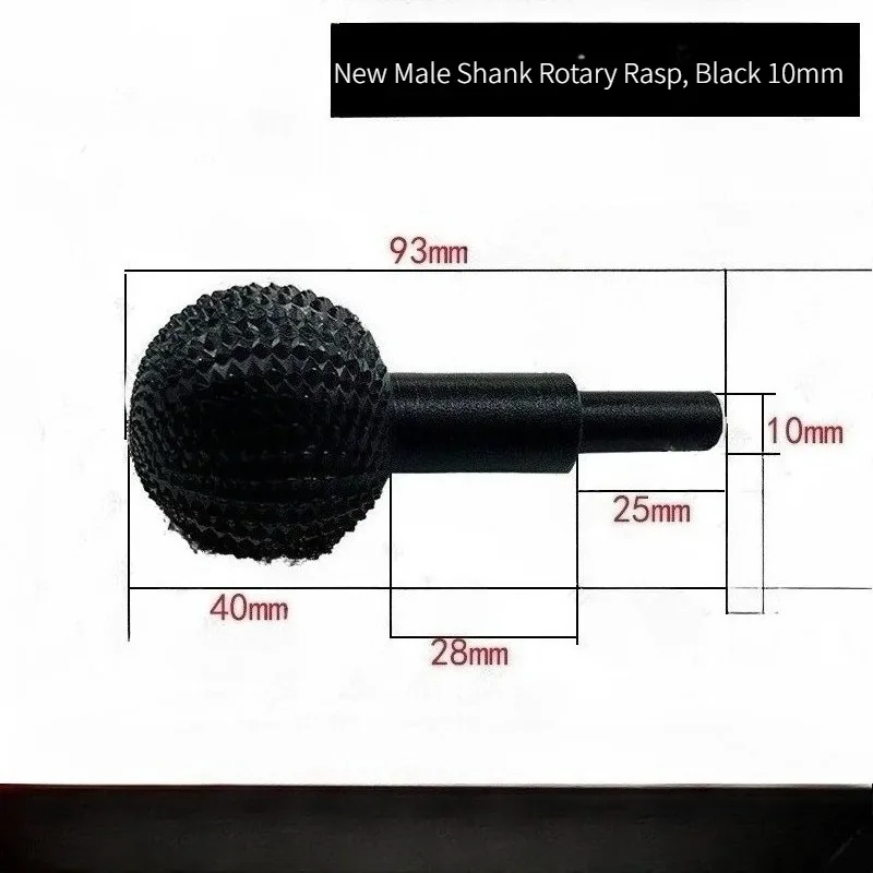 Woodworking Sphere Rotary Burr Ball Grinding Head, Carbon Steel Ball Gouge Carving Bit for Surface Sanding Wood Sculpting