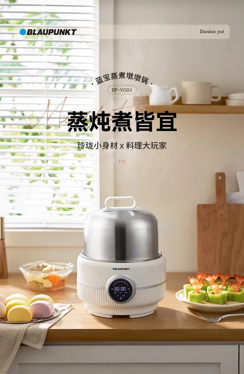 220V Blaupunkt Multifunctional Stainless Steel Electric Food Steamer for Home Cooking Stewing and Steaming