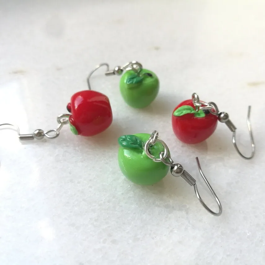 Kawaii Fun 3D Fruit Women's Earrings Cute Resin Accessories DIY Handmade Jewelry Sweet Girl Eardrop Gifts for Her