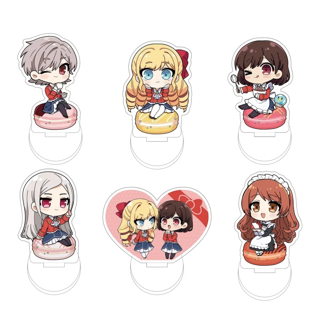 Anime Store I`m in Love with the Villainess Claire & Rae Mana Lea Lene Mini Acrylic HD Figure Stand Desktop Decor About10cm