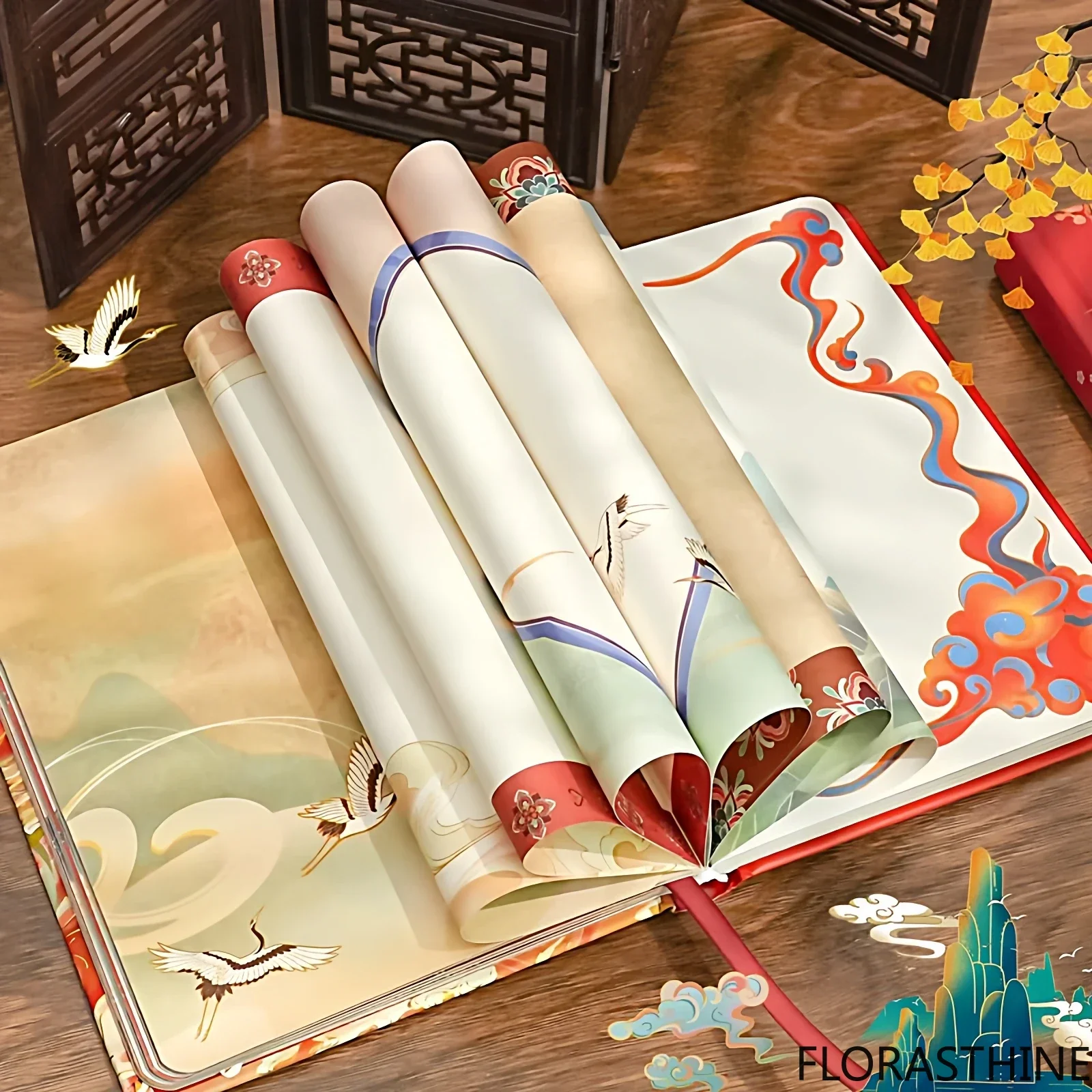 Dunhuang-Themed B6 Notebook Chinese Style High-Quality Diary Colorful Pages Inner Chinese Style Notebooks Stationery