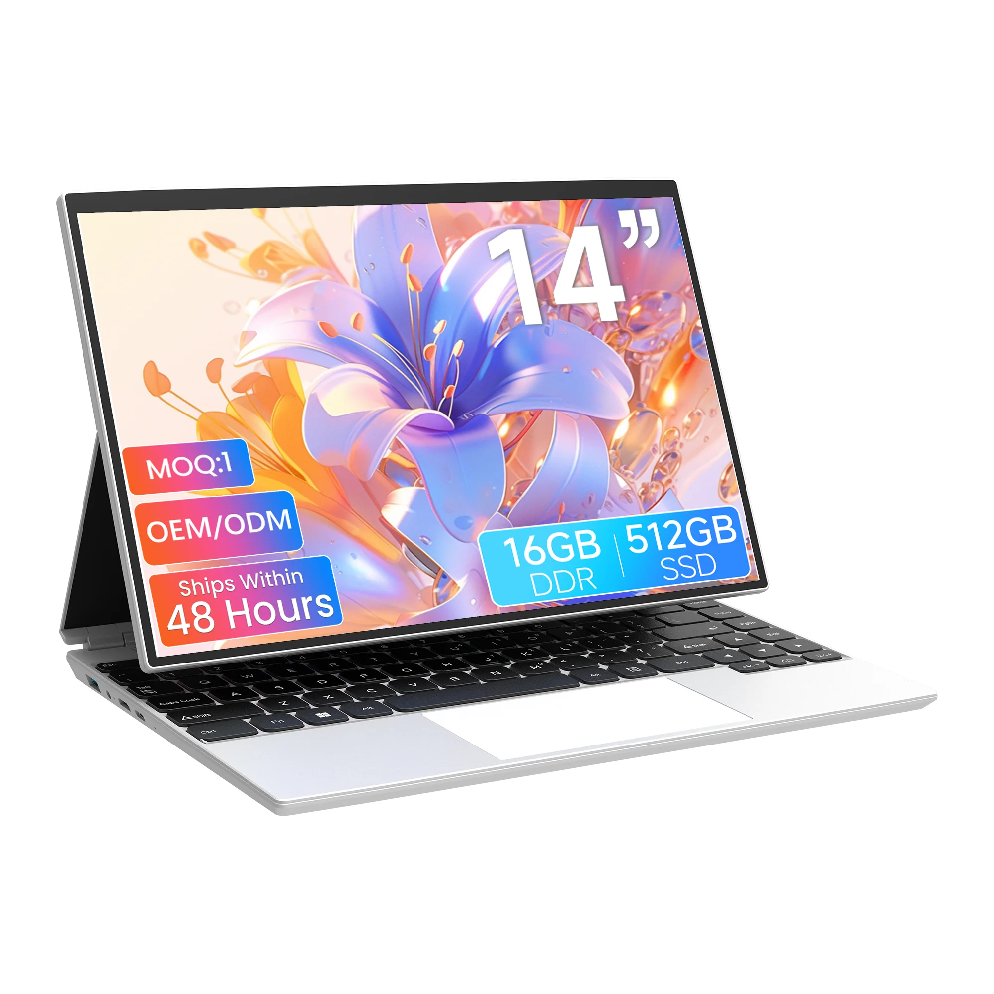 Factory Wholesale OEM New 14-Inch 1920x1200 IPS Touch Screen Business Laptop N95 Quad-Core 1.7GHz 512GB SSD DDR4 Windows