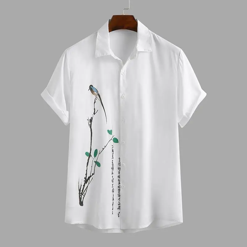 Męska koszulka z nadrukiem, poliester, casualowa, dla mężczyzn w średnim i starszym wieku, odzież w dużych rozmiarach, funkcja odprowadzania wilgoci.