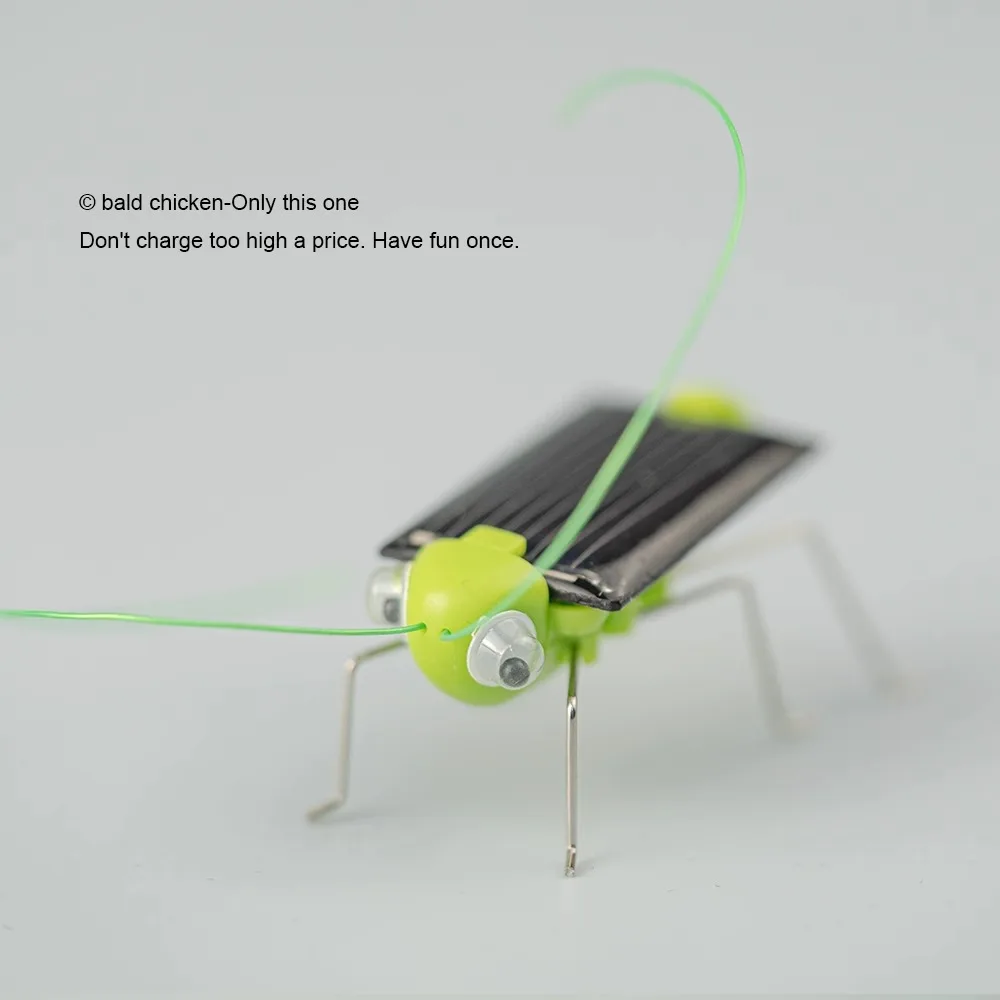 Solar Power Locust Grasshopper Cute Insect Figurine Tricking Toy Creative Educational Toy Gift Science Technology Experiment