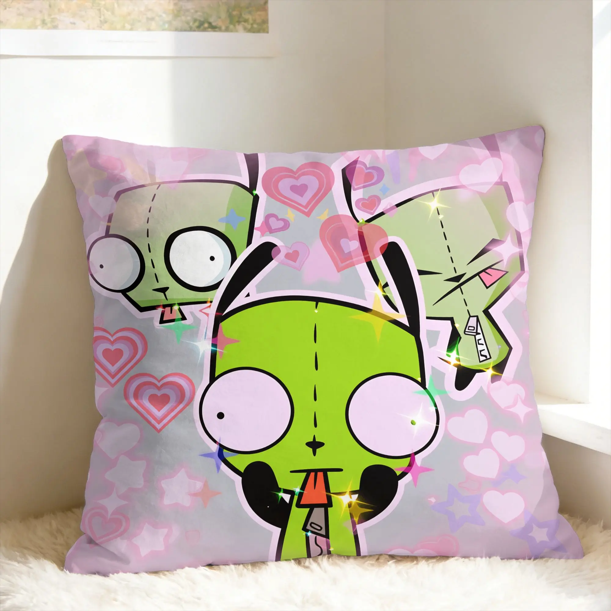 Pillow Cover I-Invader ZIM Anime  Cute Funny Pillow Case For Office Car Home Decor Pillowcases