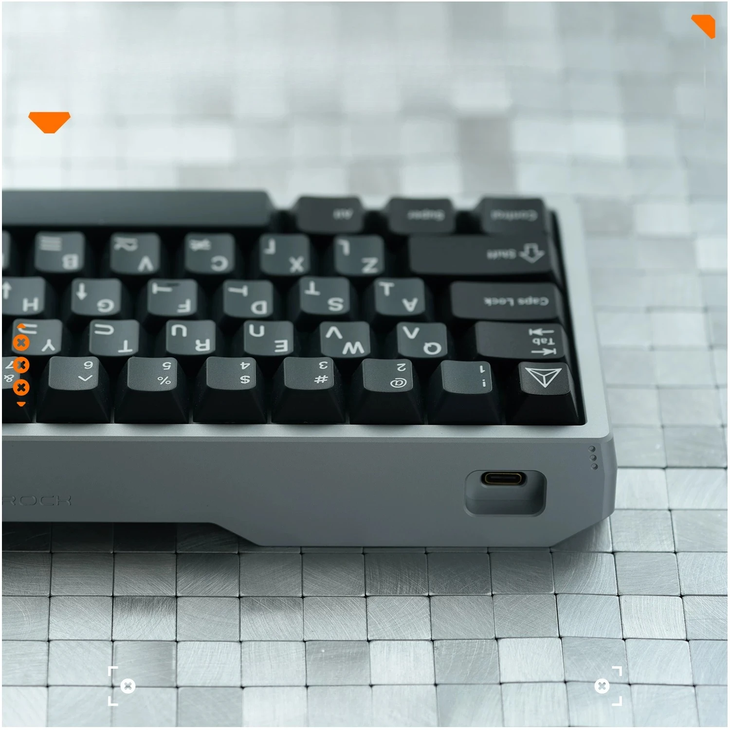 Hard Rock Aluminum Mechanical Keyboard Shell Custom Stainless Steel Counterweight for 60% Layout Keyboards GH60 Wooting 60HE+