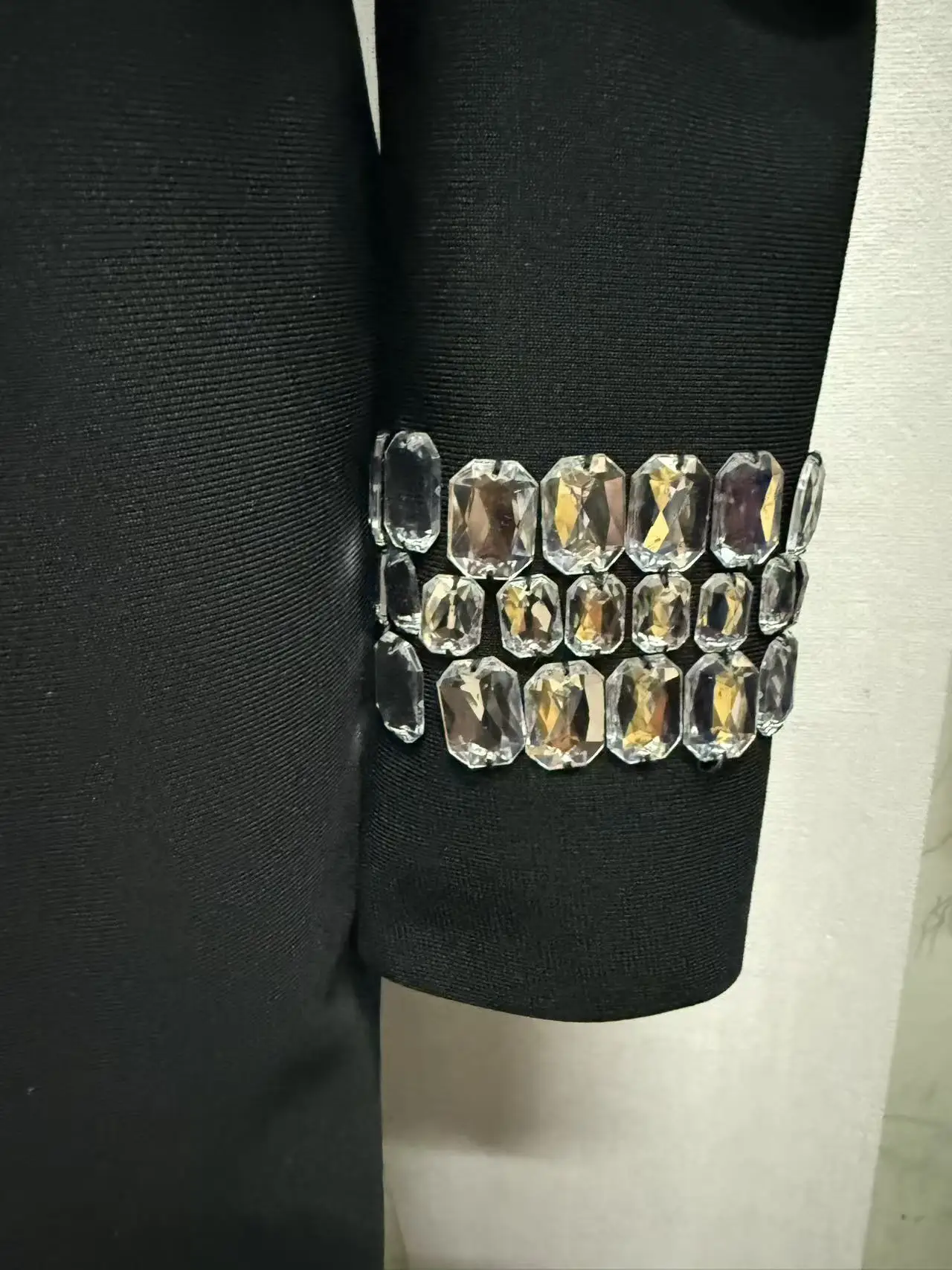 Customized Bandage Women Dresses Off the Shoulder Simple Mermaid Midi Dress Jersey Full Sleeves Crystal Diamond Party Prom Gown