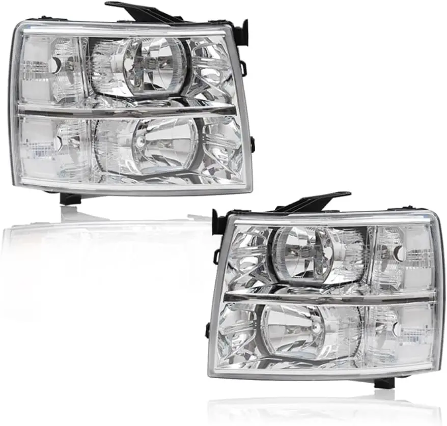 

Headlights Assembly Pair, Fit For 2007-2013 Chevy Silverado 1500/2007-2014 Silverado 2500 3500 & HD Headlamp, Driver Side & Pass