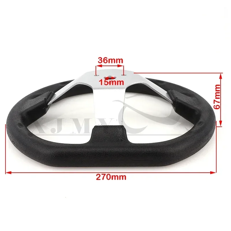 

ATV 270mm3Hole Steering Wheel Replacement Universal Suitable for Go Kart Steering Wheel Hardware with Cover Vehicle Accessories