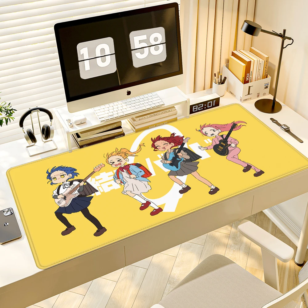 Bocchi The Rock Großes Gaming-Mauspad, Spiel, Gummi, Computer-Mauspad, Anime-HD-Druck, Mauspad, Gamer, Rastkante, Zubehör, XXL