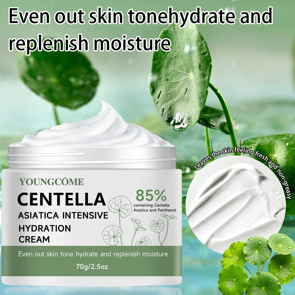 40/70G Cica & Panthenol Moisturizing Cream - Hydrating Face Lotion for All Skin Types, Soothes & Balances Skin
