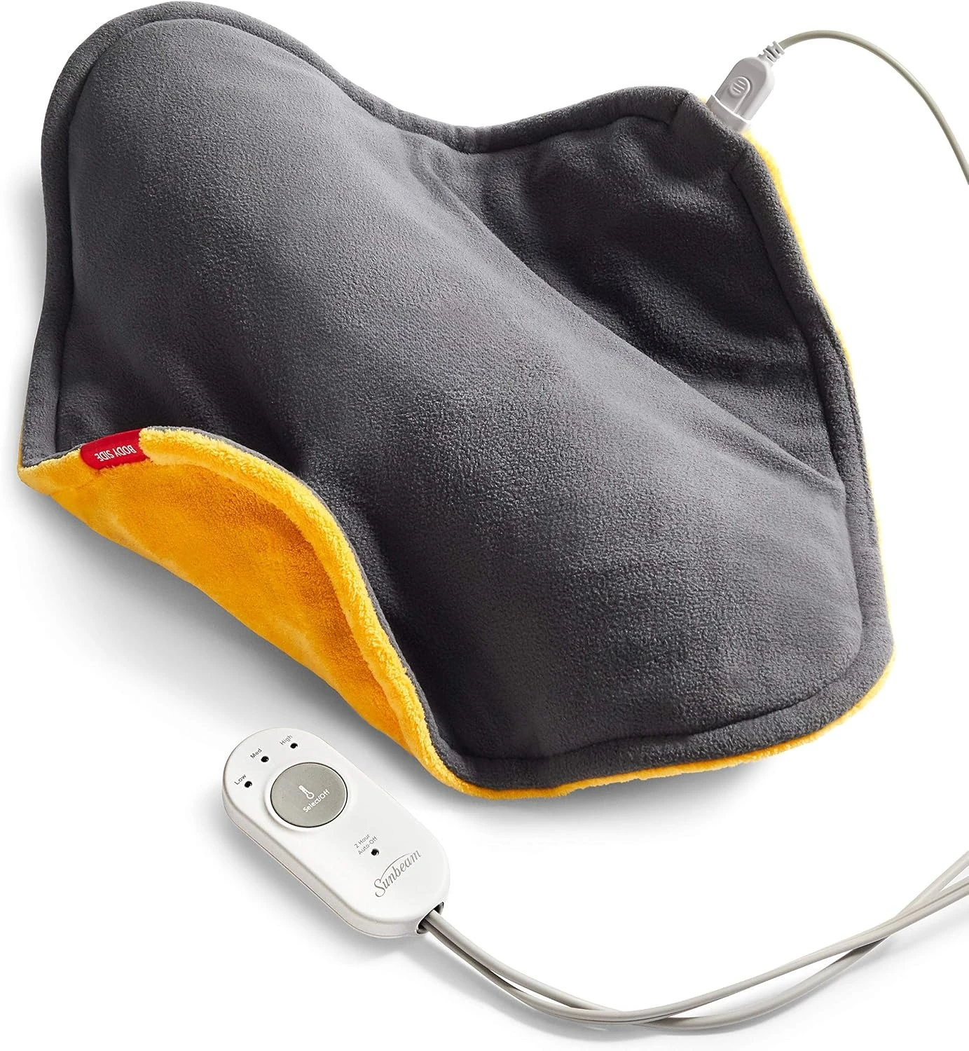 Heating Pad 14x14, Lightly Weighted Flexible Design, XpressHeat Technology Machine Washable Grey