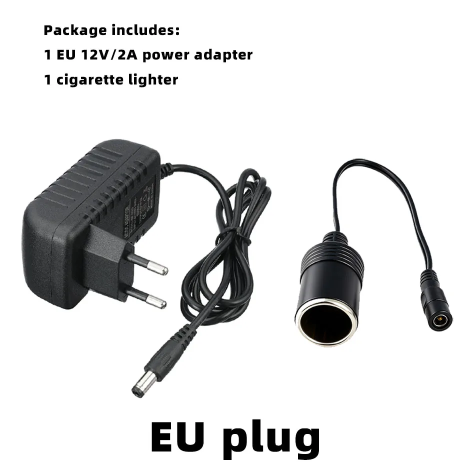 AC 100V/220V To DC12V/2A 24W Auto Accessories Converter Car Cigarette Lighter Adapter EU/US Plug