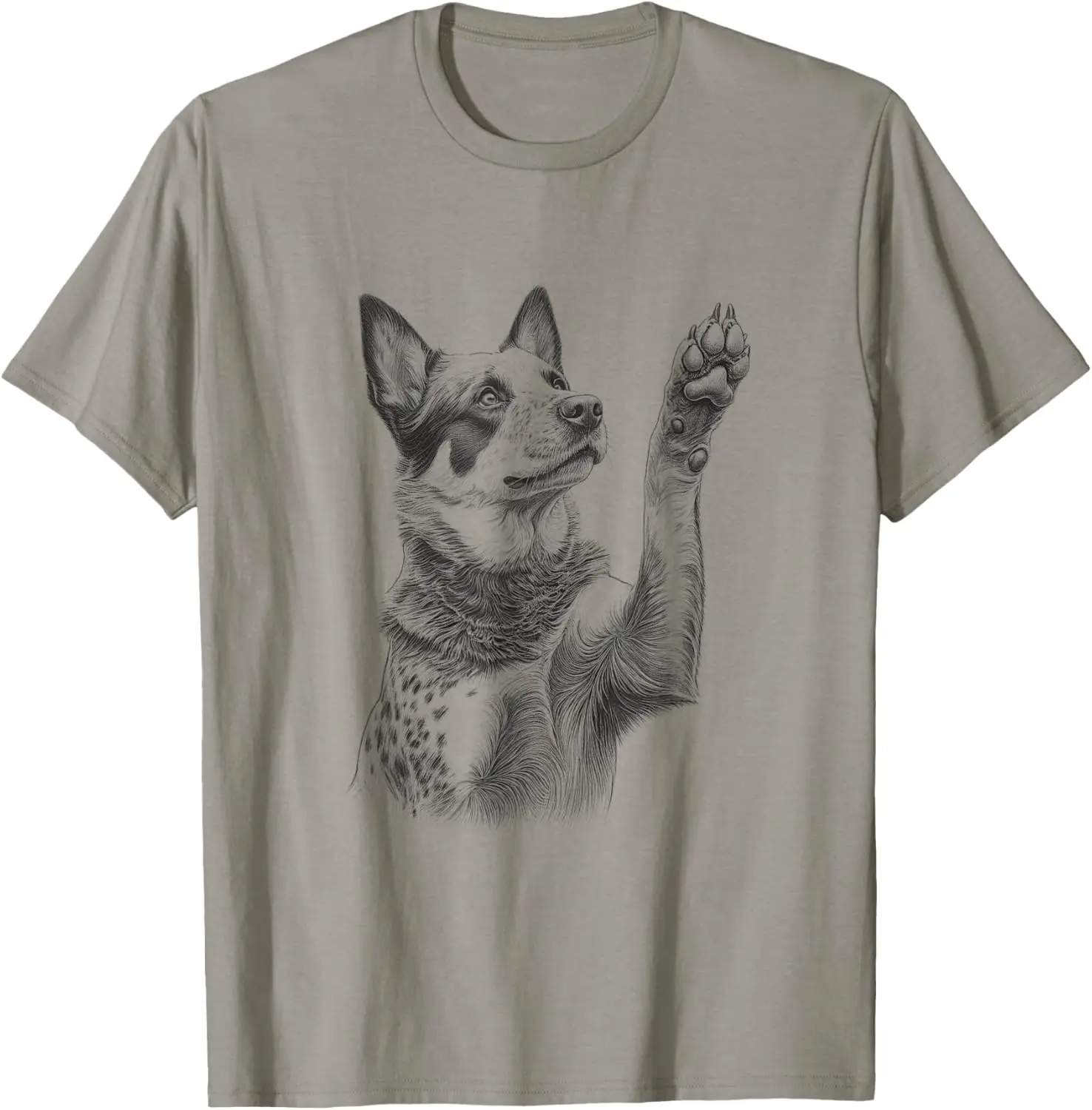 

Футболка с рисунком австралийской крупного рогатого скота, синяя Heeler, Raising Paw, дышащая хлопковая футболка для поездок