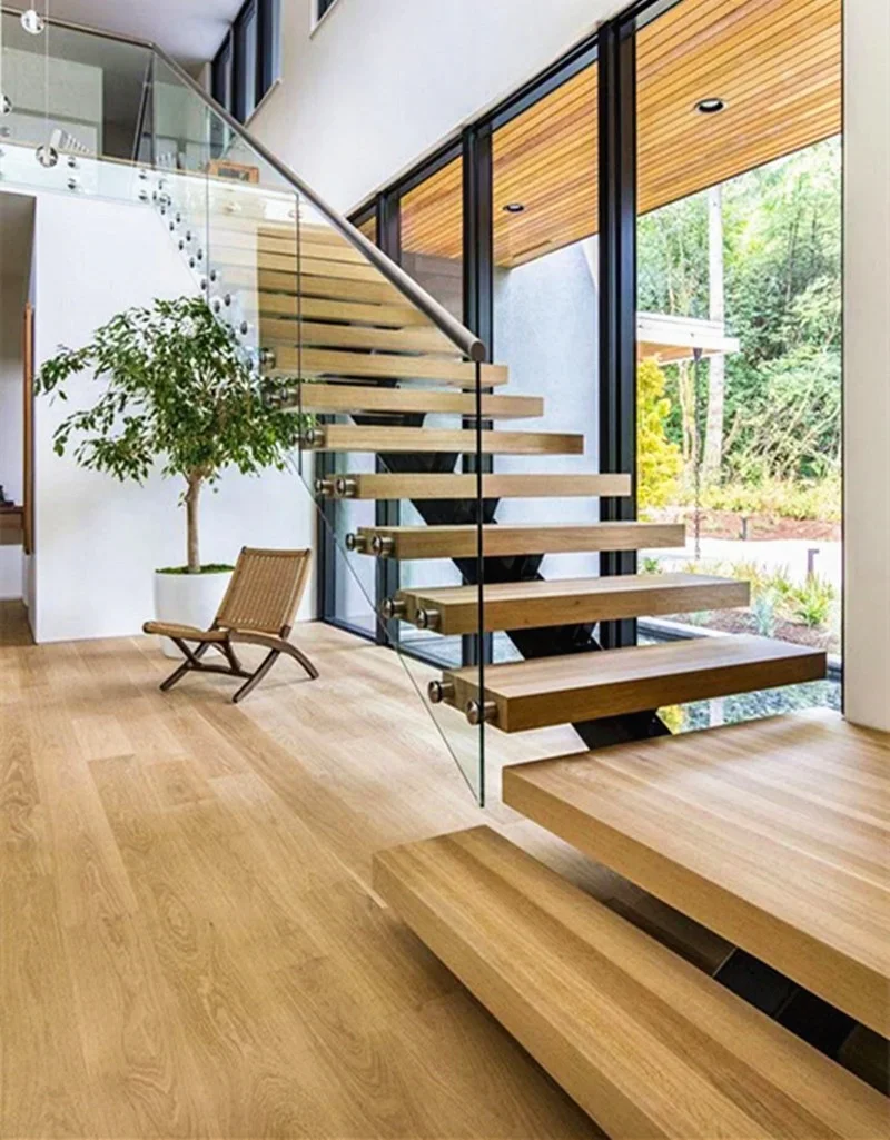 Personalizzazione Scale diritte con fascio in acciaio inossidabile Scala mono stringer Escalier in acciaio fabbricato smontabile