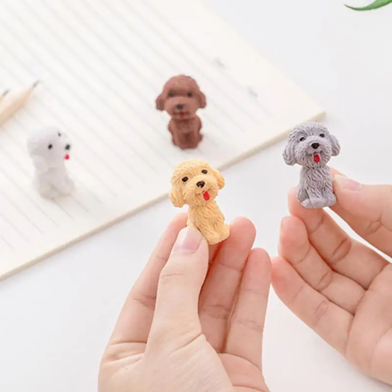 Gomme à crayon en caoutchouc style chiot mignon, fournitures scolaires, cadeau pour enfants, nouveauté