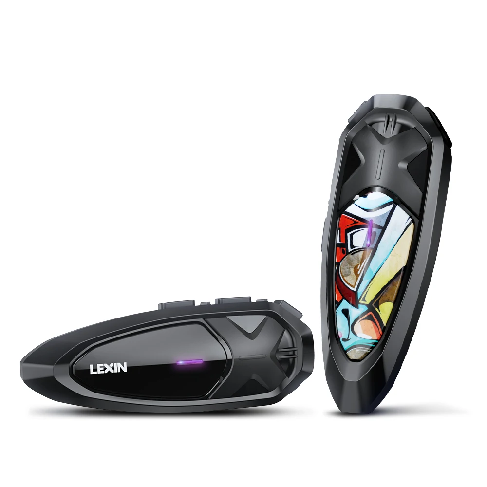 Lexin GTX Intercom Bluetooth For Motorcycle Helmet Headset Support Intercom& Listen to Music At One Time10 Riders 2000m