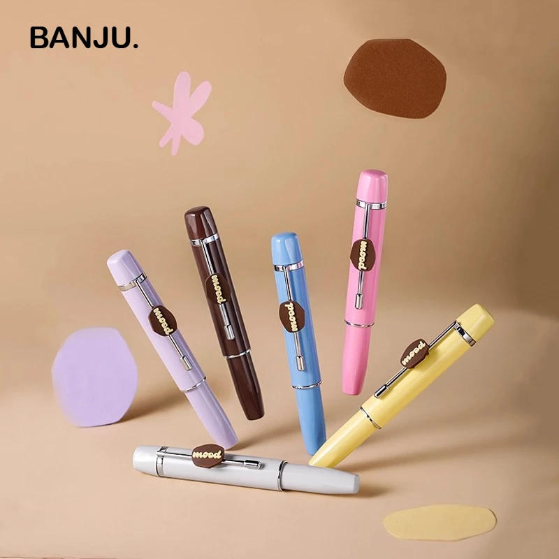 

Карманная перьевая ручка серии BANJU Mule, портативная легкая ручка для ведения журналов, письма, гладкие чернила, канцелярские принадлежности, школьные принадлежности