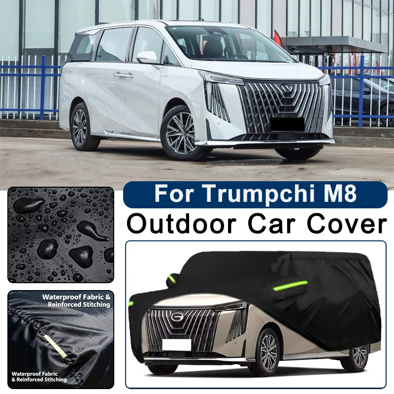 

Outdoor Car Cover Waterproof Dustproof UV Sun Protection, Full Car Protector Exterior Accessories For Trumpchi M8 2018-2026