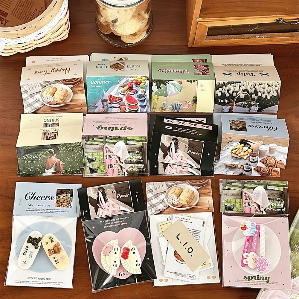 مجموعة مواد تغليف بطاقات ظهر الرأس العصرية ، بطاقة أسفل المجوهرات ، بطاقة تحية بريدية ، 20 مجموعة #1