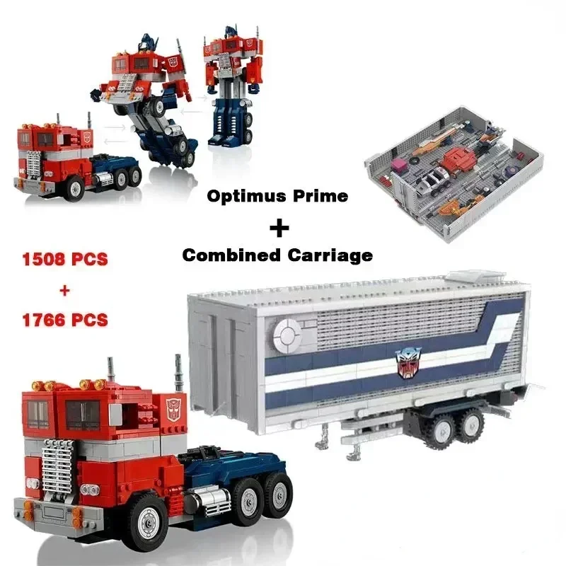 Combined Carriage Compatible 10302 Building Blocks Bricks Toy Truck Transformation Robot Christmas Birthday Gift