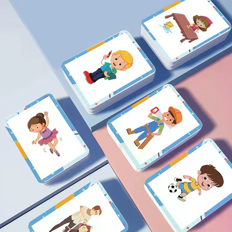 

50 шт., флэш-карты «Что что я делаю», флэш-карты для беседы, боевые поведения, любимые для изучения разговора, семейные карты