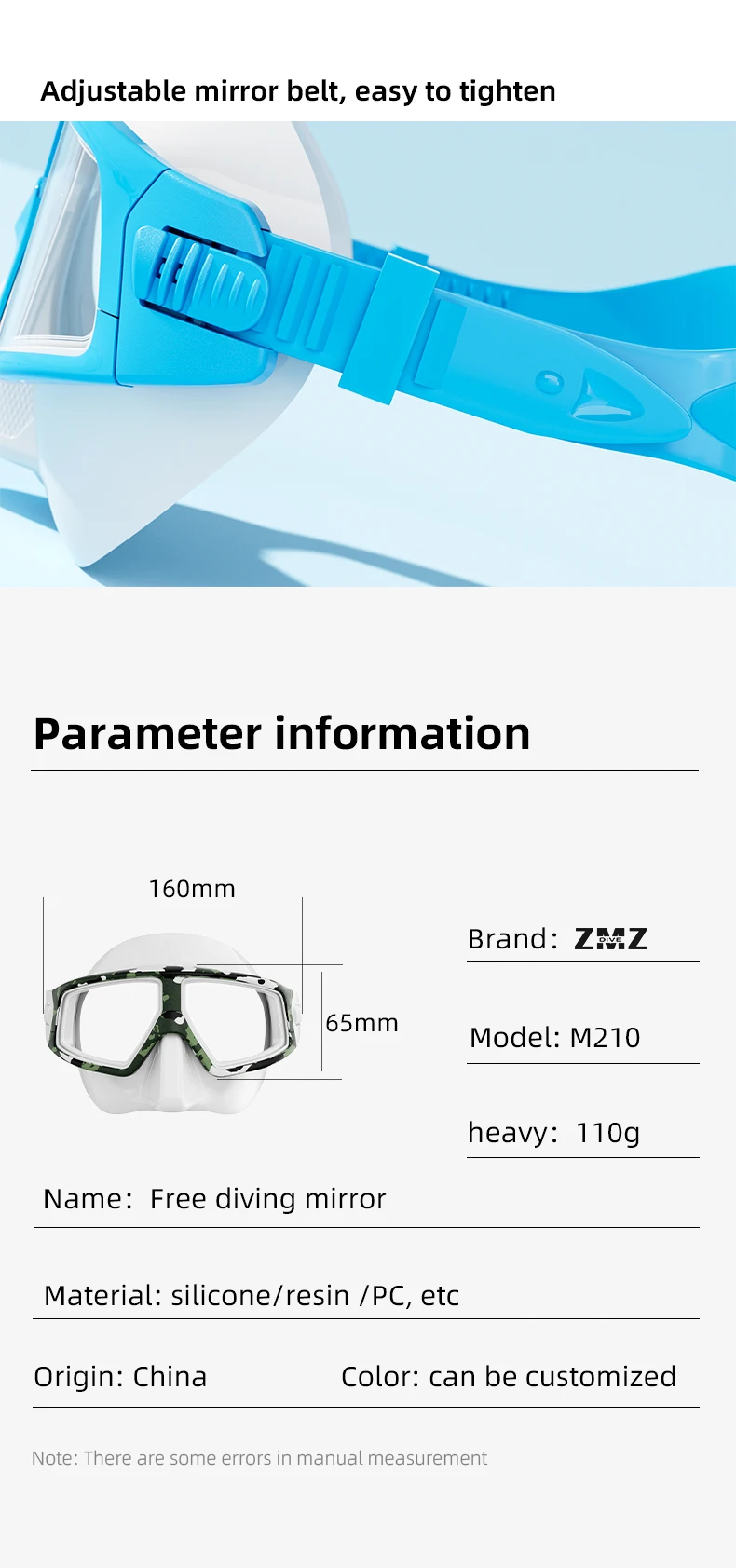 Neue Multi-Style Erwachsene Tauchen Maske Schwimmen Brille Scuba Schnorchel Silikon HD Anti-Fog Gehärtetes Glas Tauchen brille Geschenke – Detail 10