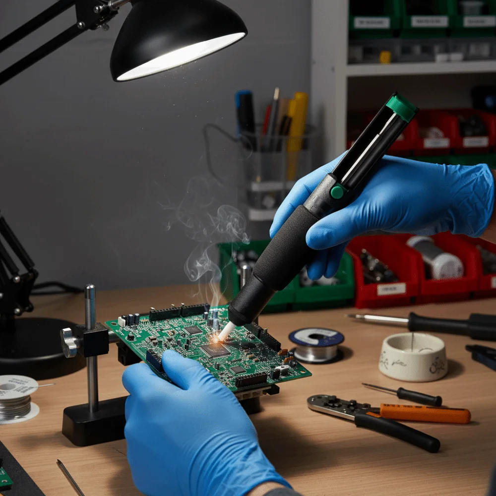Aluminum Metal Desoldering Pump Hand Welding Suction Pen Desolder Tool Removal Tool Metal Construction Soldering Sucker
