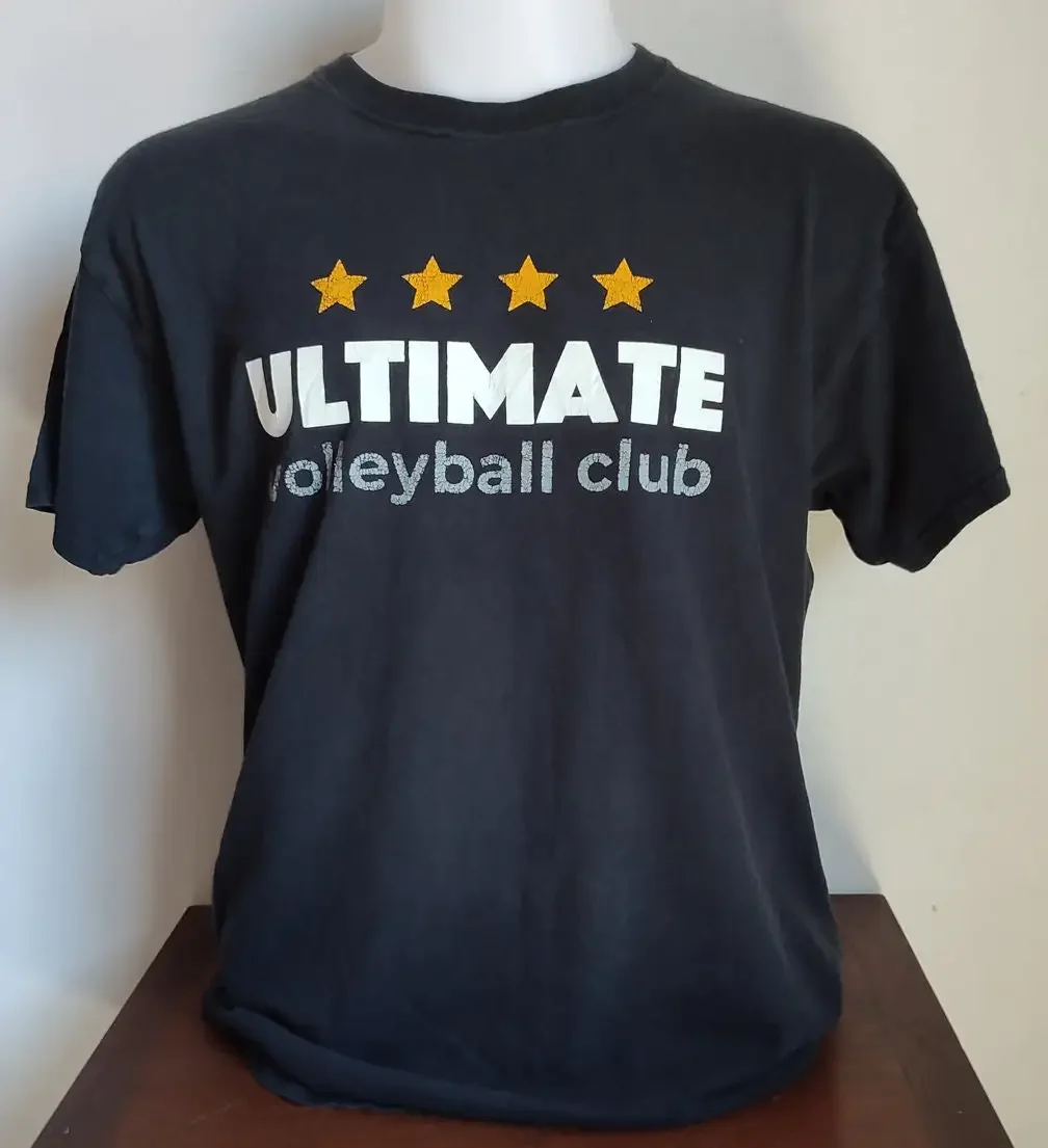 Ultimate Volleyball Club T Shirt Size Large Navy Used Condition 155