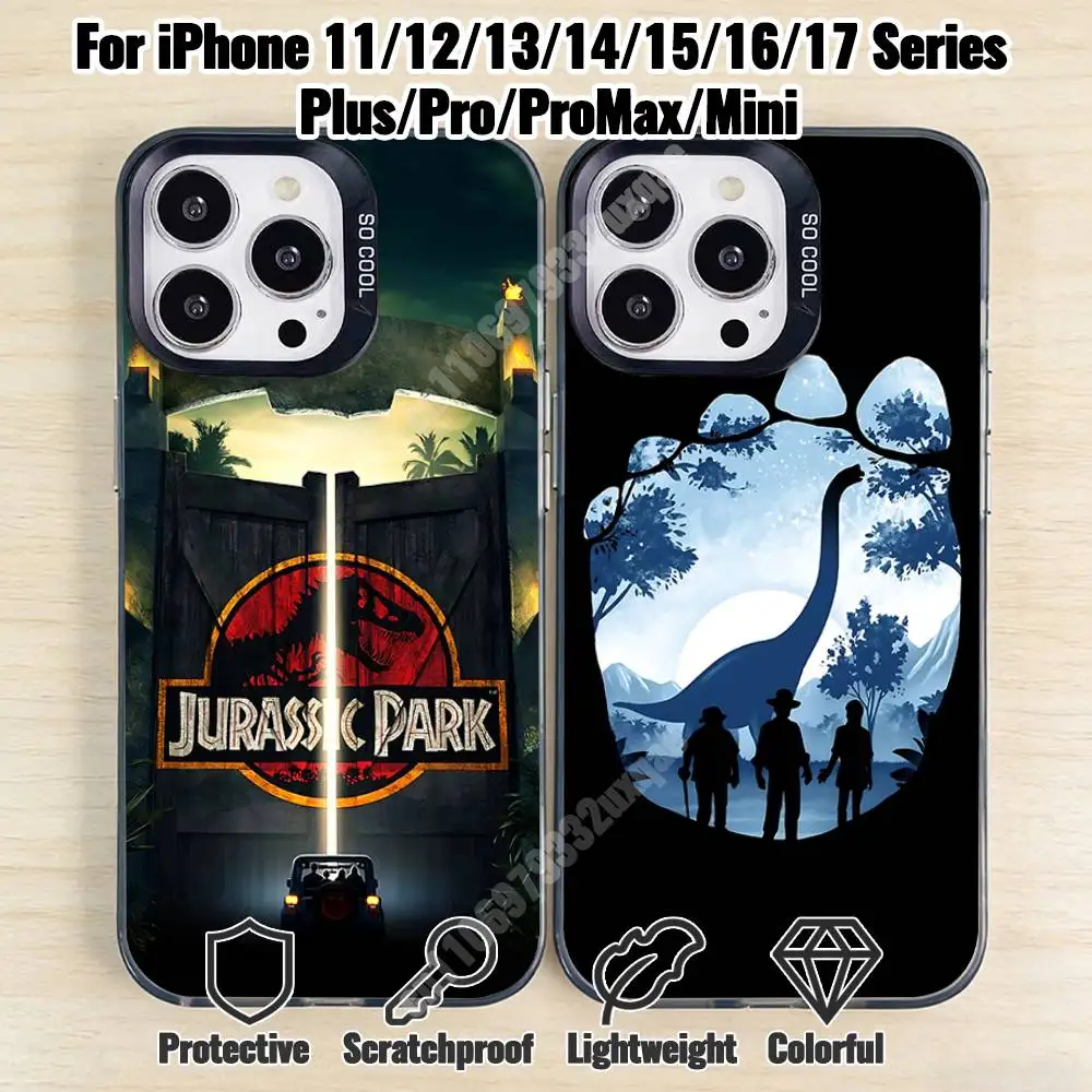 

J-Jurassic Park-S Dinosaur Phone Case for iPhone 17 16 15 Max Mini 14 13 Pro Plus 12 11 X XS Air IMD Cover