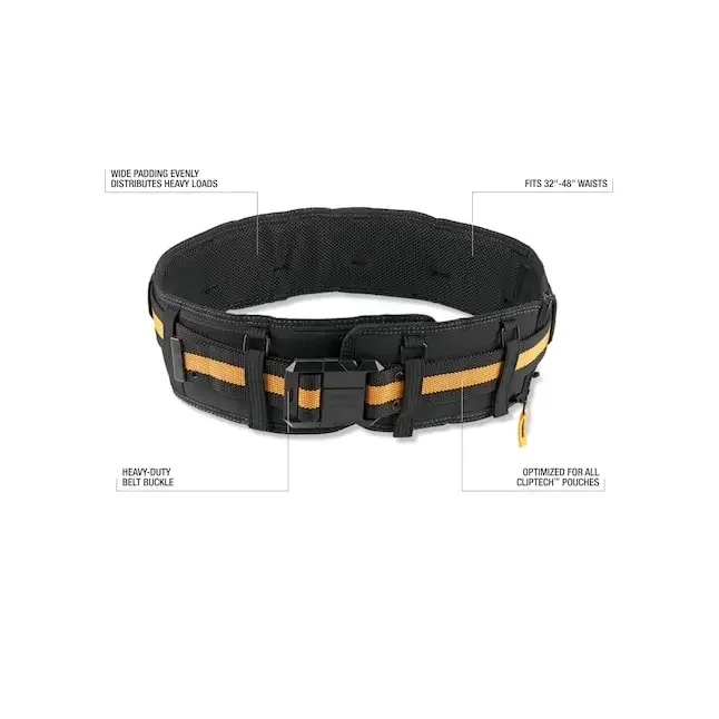 TOUGHBUILT TB-CT-41P Padded Belt Heavy Duty Buckle / Back Support Wider and Thicker Work Belt Power Tool Accessories