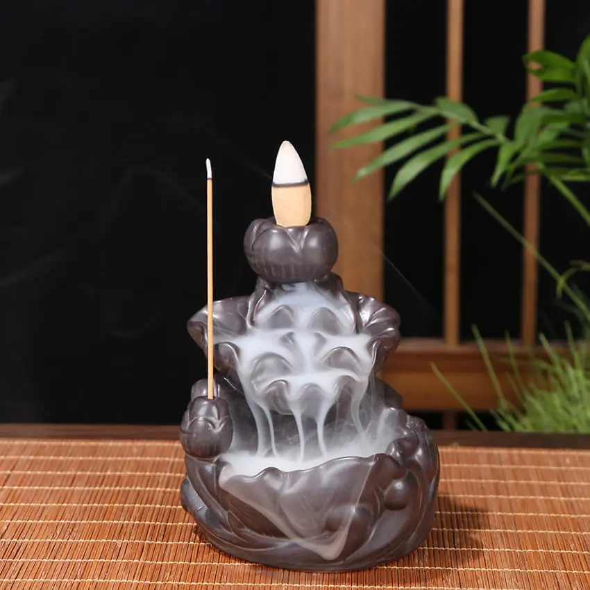 Zen Backflow Mystic Waterfall Tütsülük + 5 PCs Incense Cone Ambient Scent