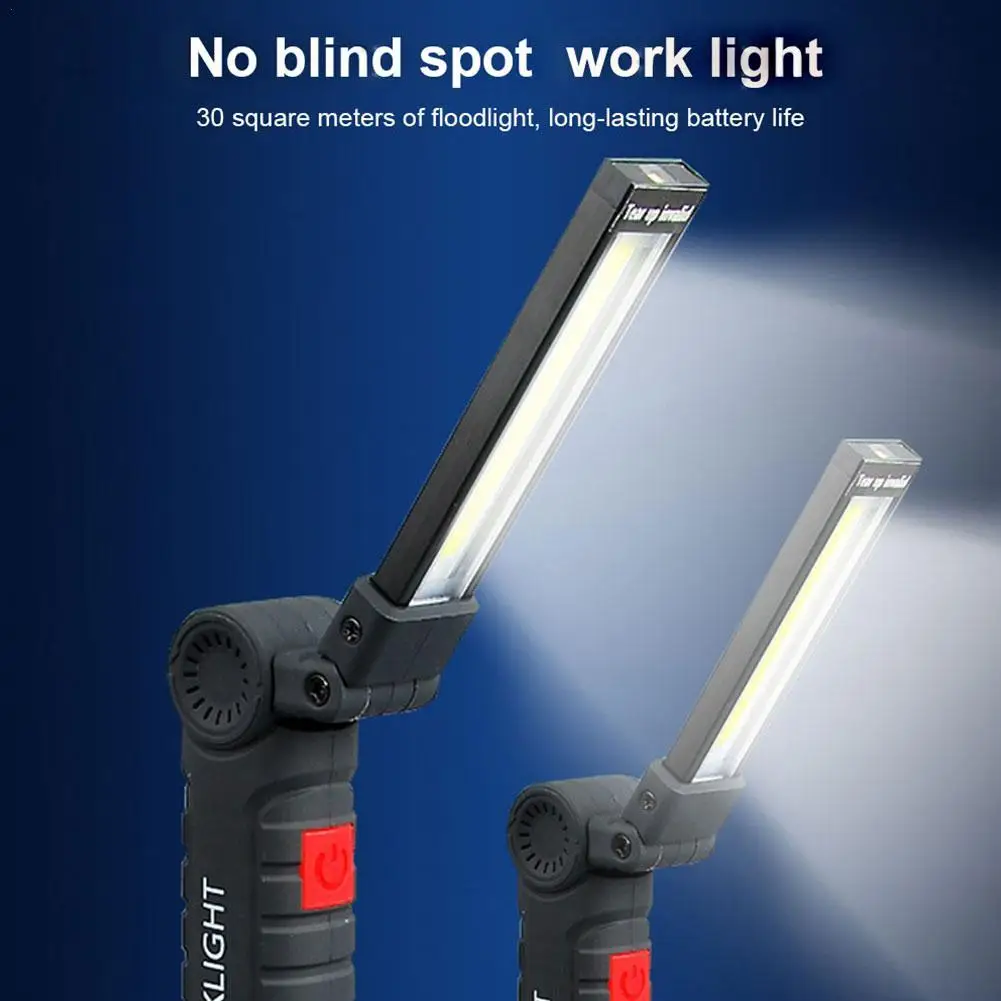 

Rechargeable LED Work Light 3 Light Modes Adjustable Magnetic Foldable Bar,Emergency Flashlight For Car Repair/Outdoor Camping