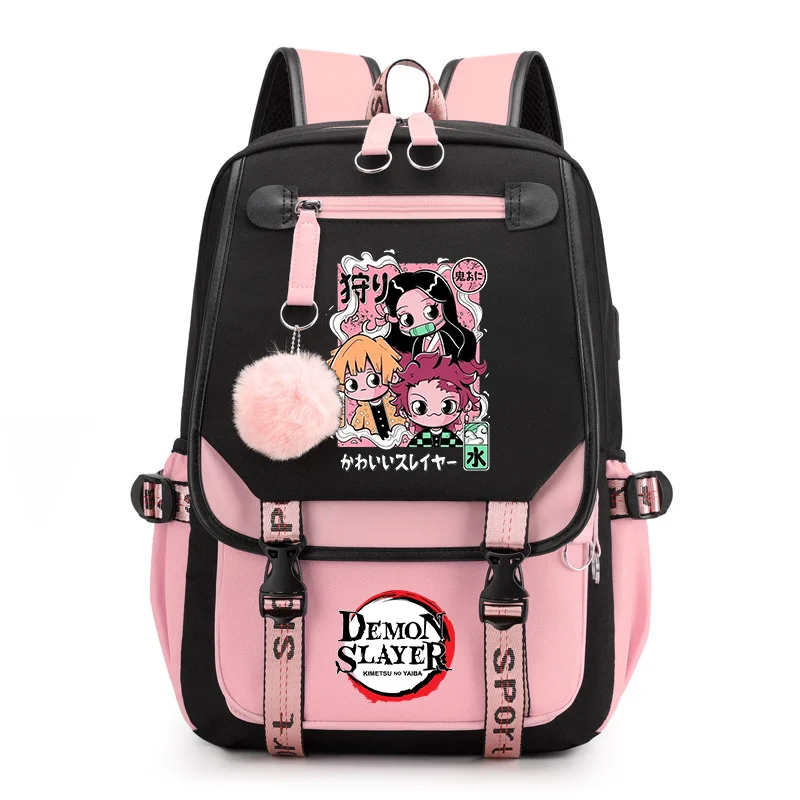 Zaino Harajuku hot cartoon anime nuova moda per uomini e donne zaino cool da strada all'aperto zaini USB di grande capacità