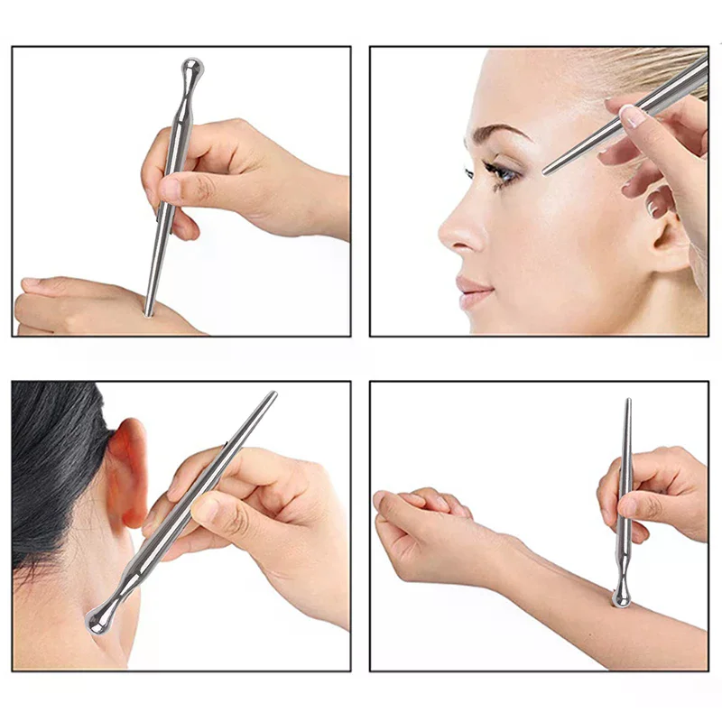 

Ручка для акупунктуры, металлическая ручная ручка для акупунктуры, триггерный массажер, инструмент для массажа глубоких тканей для ухода за болью в теле