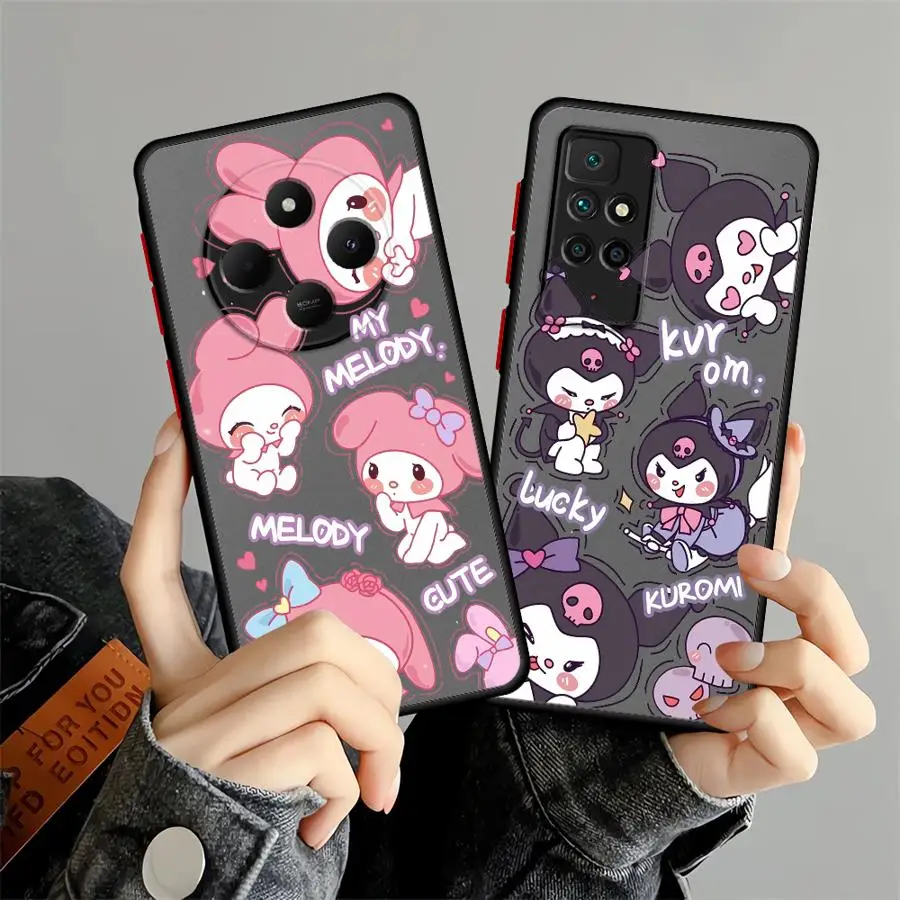 Funda trasera de teléfono para Xiaomi Redmi A4 10 13C 9 K40 Pro 12C A1 A2 Plus 14C Sanrio Hello Kitty Melody