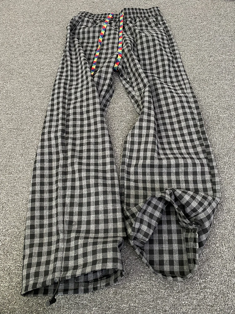 

Slim Fit Summer Thin Men's Plaid Pants Loose Straight Leg Casual Trousers Breathable Comfortable Lightweight Cheered Pants