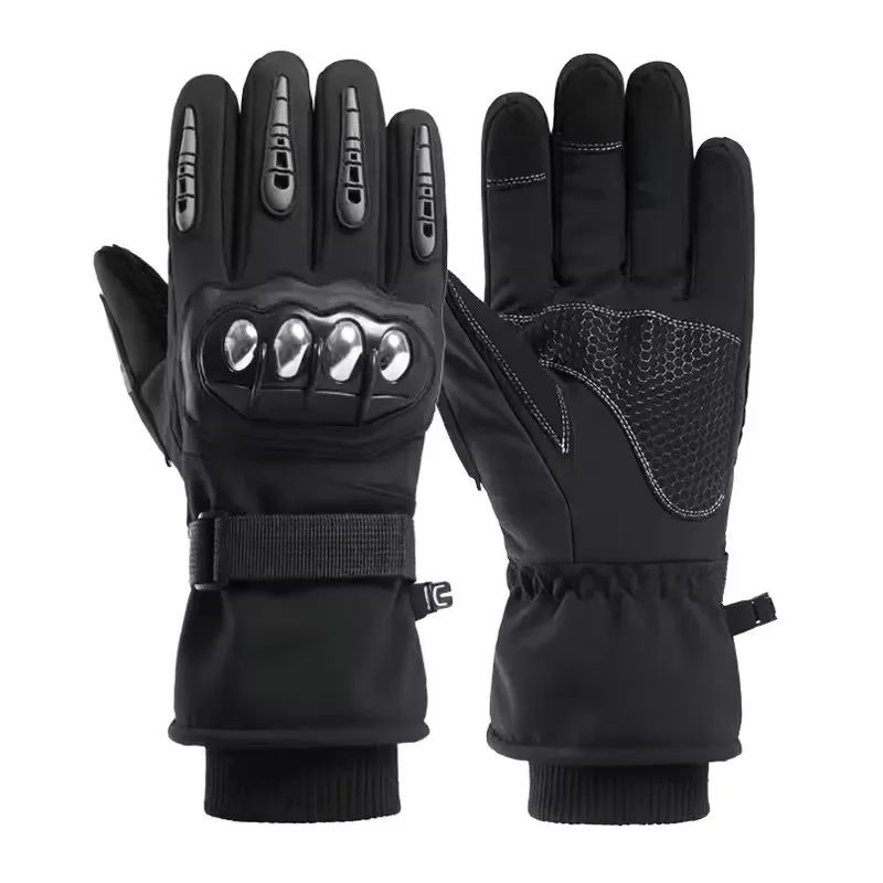 AliExpress NONE Winter Motorcycle Off-road Riding Full Finger Gloves Men Thick Anti Slip Touch Screen Warm Windproof Glove Outdoor Sports Riding