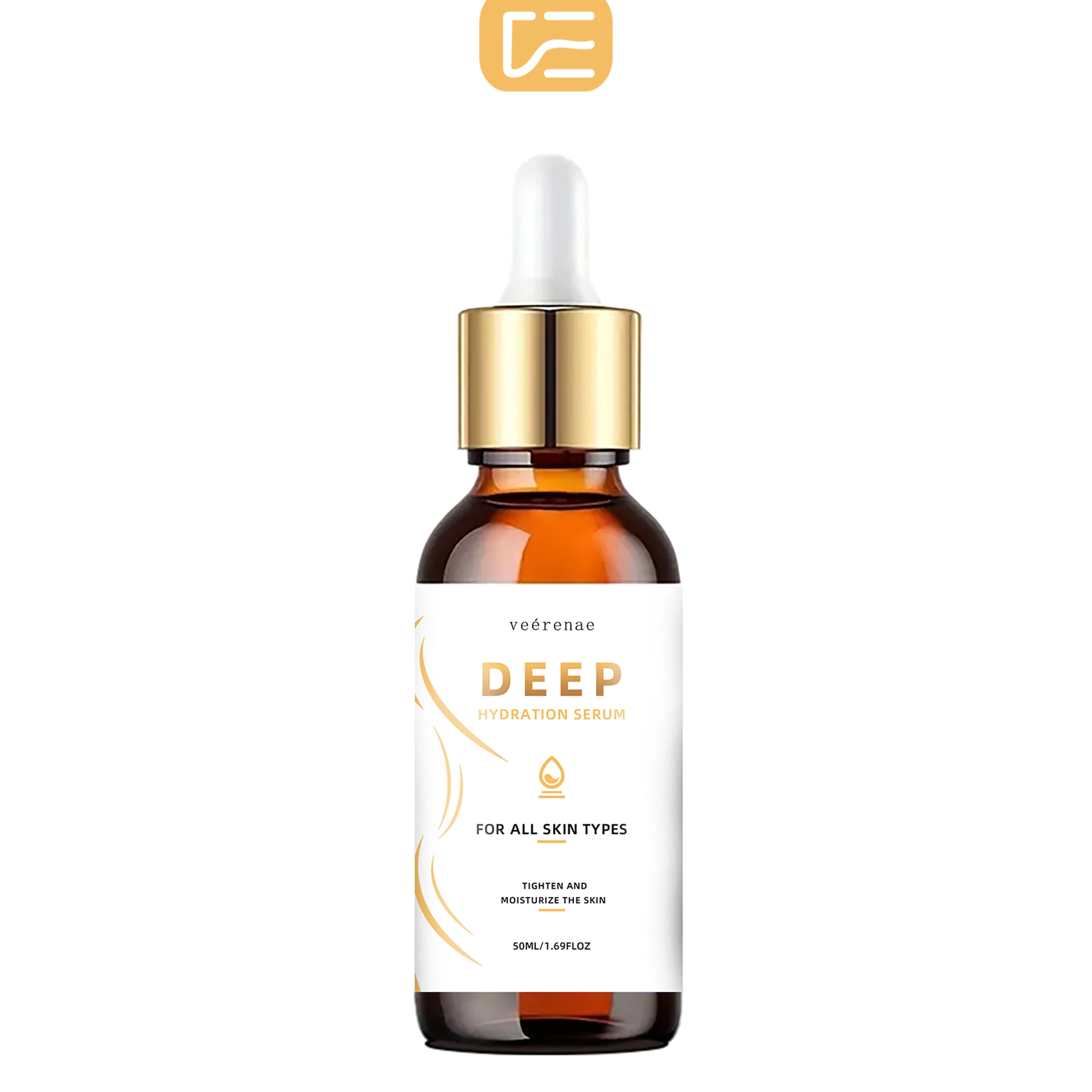 Veérenae SÉRUM DE HIDRACIÓN PROFONDA, Hidratação Intensa, Soro de Vitamina C com Niacinamida, Sem Óleo, Cuidados com a Pele Facial para Todos os Tons 
