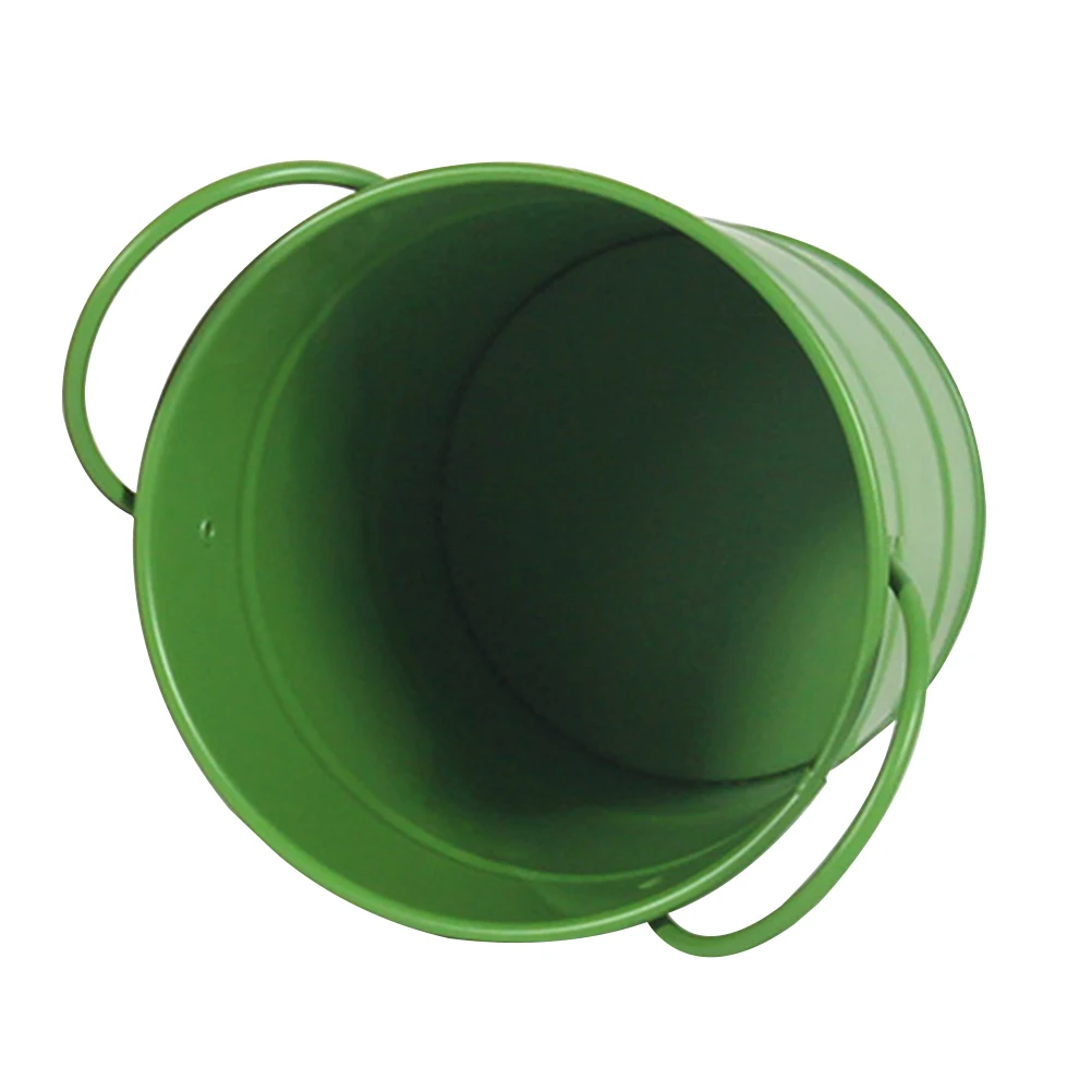 

Ergonomic Double Handle Metal Bucket Portable Food Container For Snacks Chips Fried Chicken Ice Snack Holder Iron Bucket For Bar