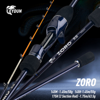 LEYDUN ZORO Light Fishing Rods 145M/H 58g/55g 175H 63g Tianium Tip Cuttlefish leydun  Casting Rod Squid Boat webfooted