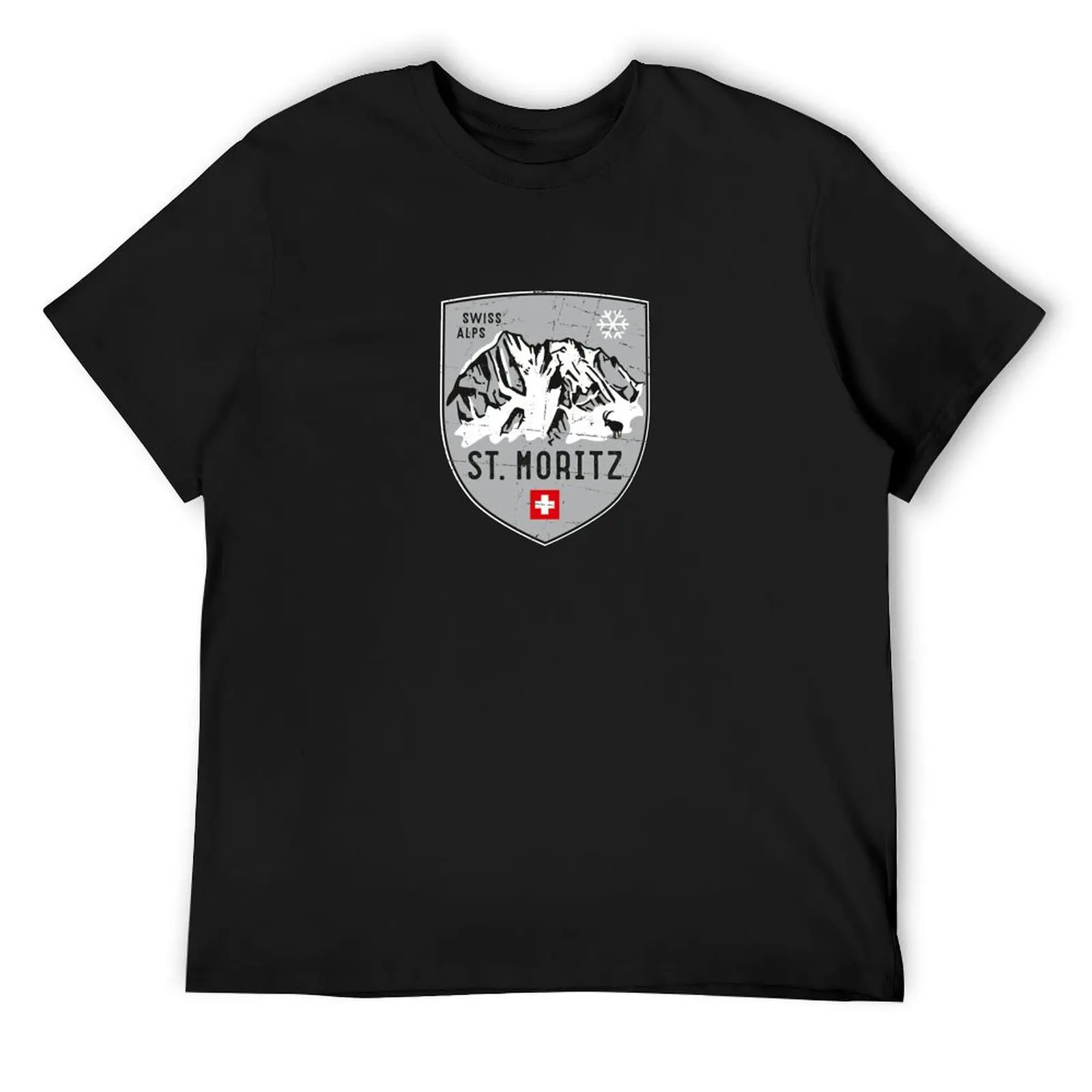 

St. Moritz Switzerland Emblem T-Shirt T-shirts man new gifts and t-shirts plus size clothes plus sizes mens clothes