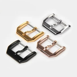 18m 20mm Stainless Steel Pin Buckle For IWC Big Pilot Portugieser Pilot's Leather Watch Clasp Silver Rose gold black Accessories