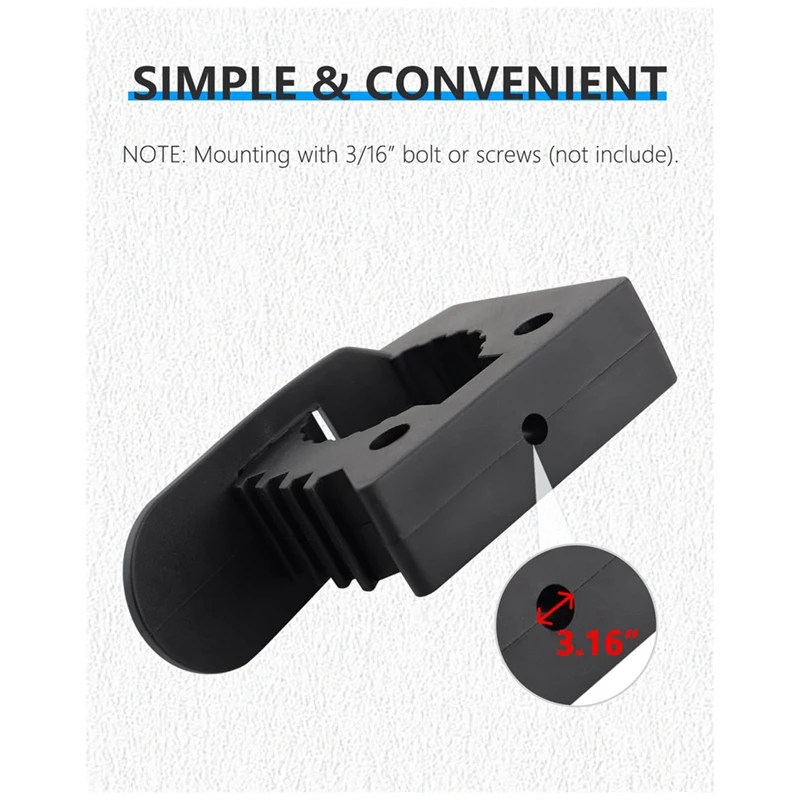 แจ็คจับ Keeper Shovel Holder Mount, ยาง Clamp Mount เหมาะกับ 1-1/7 นิ้วถึง 1-3/7 นิ้วเส้นผ่านศูนย์กลางเครื่องมือ