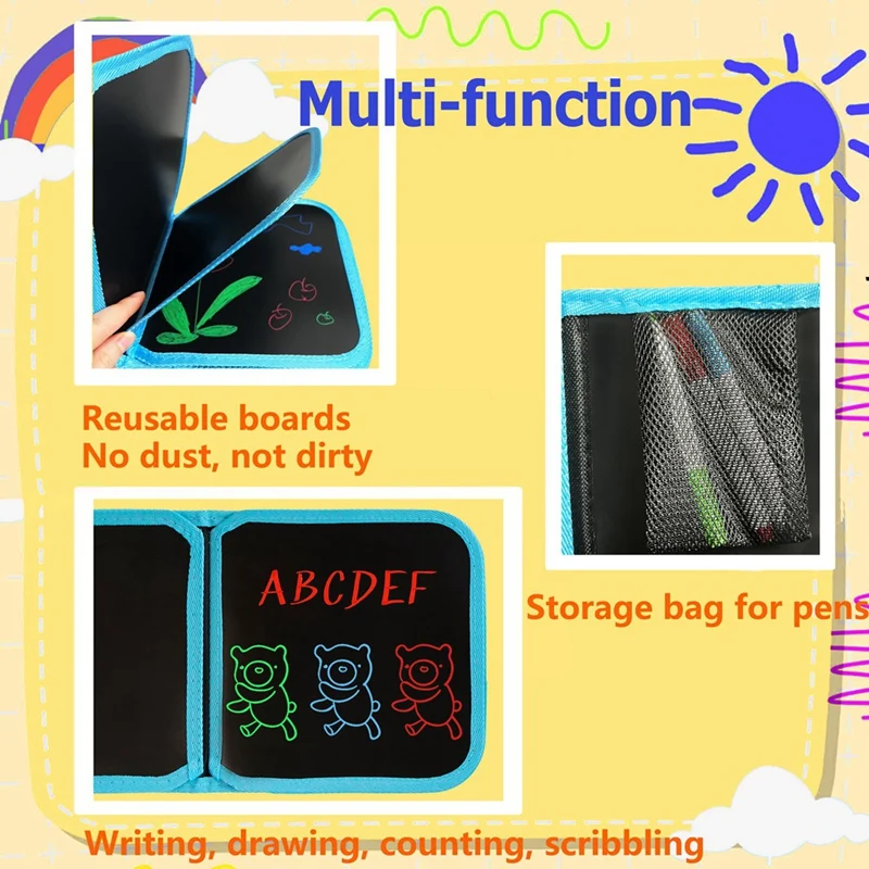 Erasable Drawing Doodle Book, Portable Reusable Writting Board For Kids Birthday Gifts, Magic Drawing Pad