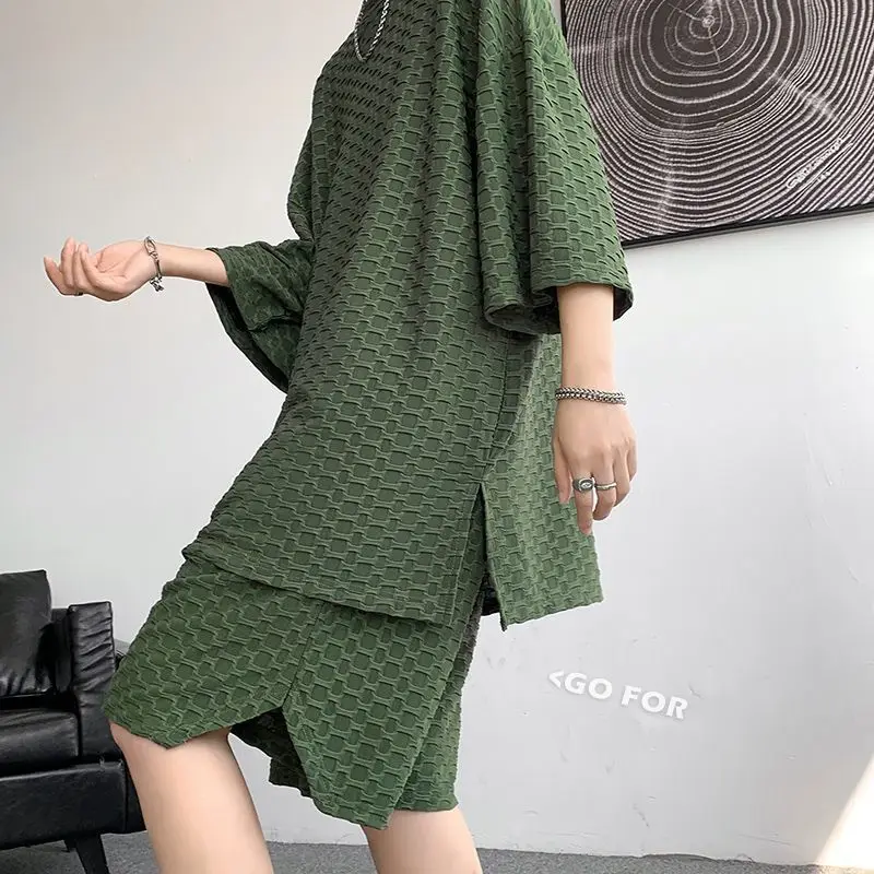 

Oversized Plain Male T Shirt Short Sets Men's Shorts Set Baggy Outdoor Two Piece Korean Style 2025 Outfits Cool Outfit Slim Fit