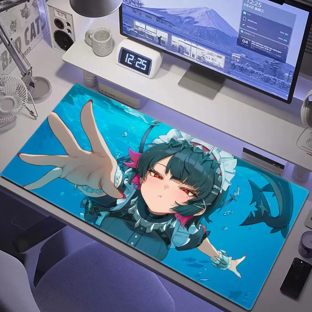 Game Ellen Joe Zenless Zone Zero Shark cute Mouse Pad Non-slip Lockedge Thickened HYBXAXC MousePad Large Gaming Office Student