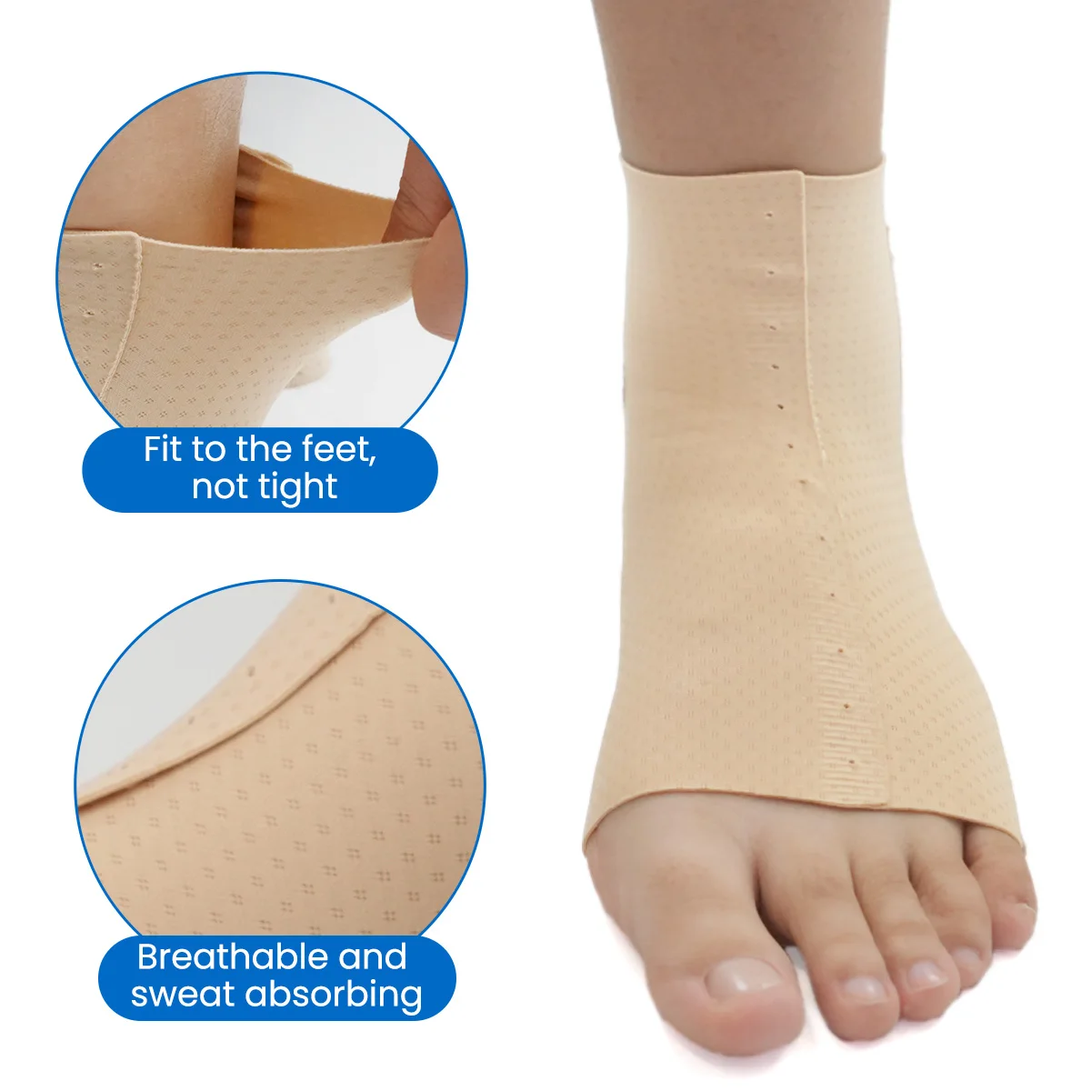 VELPEAU Ankle Compression Sleeve Adjustable for Achilles Tendinitis and Plantar Fasciitis Arch Support Universal for Both Feet