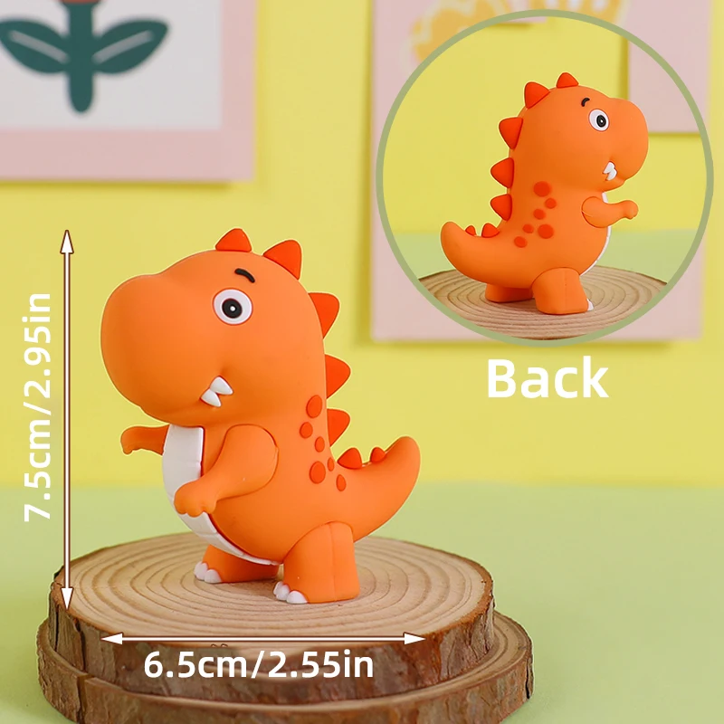 Jurassic Dinosaur Cake Topper Fire Dragon Stegosaurus Brachiosaurus Beeldjes voor Kid Cartoon Verjaardagsfeestje Cake Decor Supplies - afbeelding 1